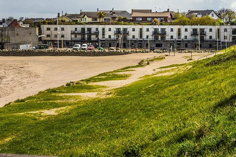 The beach beside Balbriggan harbour