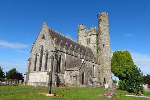 St Macculin's Church and the round tower in Lusk